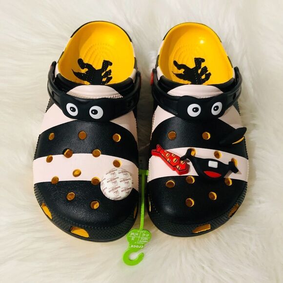 Crocs X McDonald’s Hamburglar Classic Clog Black White‎ Size 8 - Picture 4 of 9